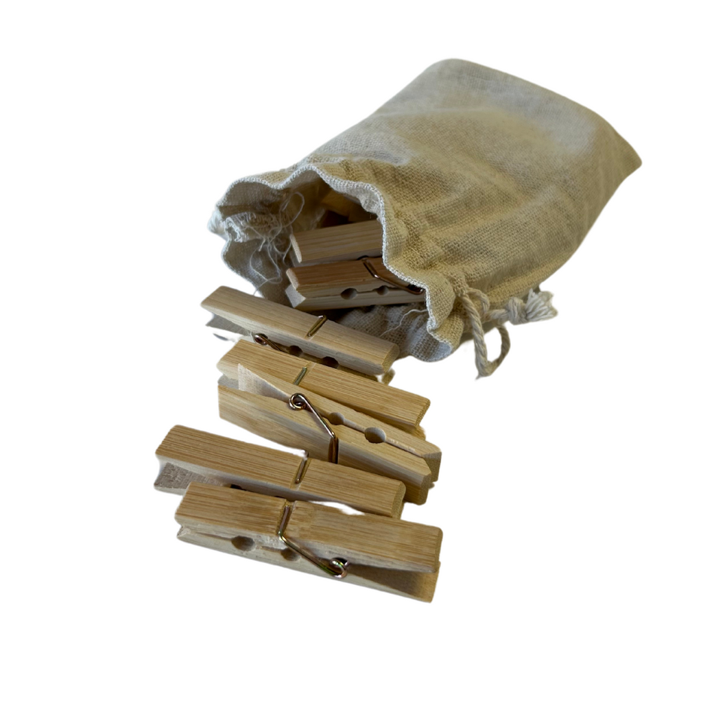Bamboo Peg Bag (10 included)