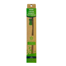 Load image into Gallery viewer, Kids Curved Bamboo Toothbrush - Soft Bristles